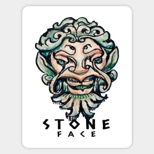 Stone Head Antique Sculpture Face Sticker